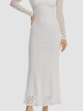 Bardot Adoni Women's White Lace Dress Size L (US 8)
